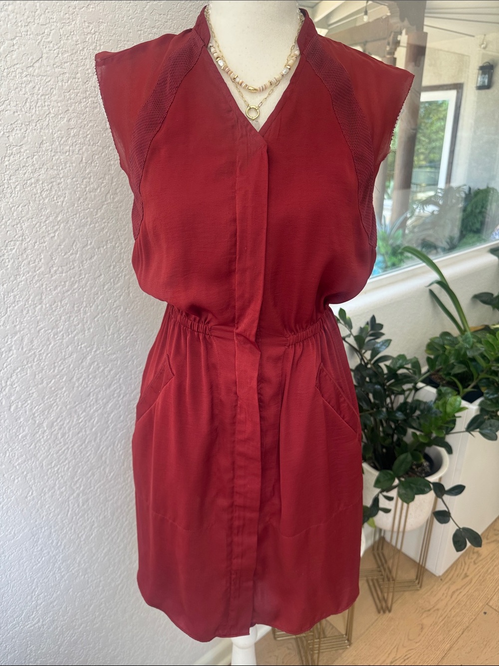 Simply Vera Wang Sleeveless Wine/Burgundy Mini Dress size XS Casual
